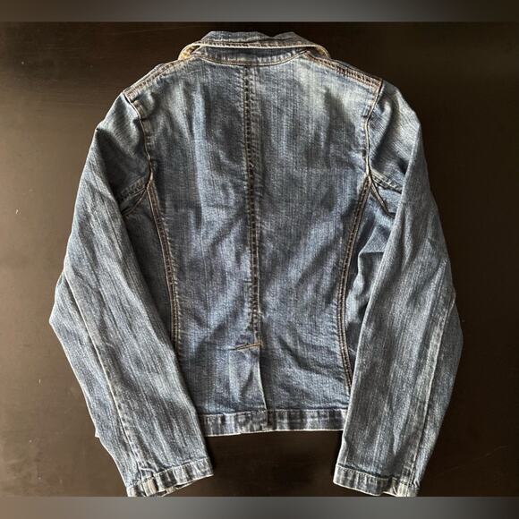 GAP Stretch Tailored Fit Blue Denim Jacket sz 6 - Picture 8 of 12
